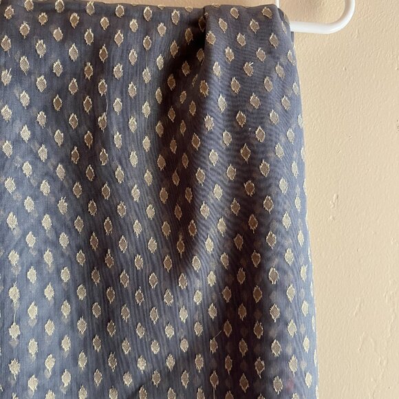 Grey Pink Banarasi Silk Blend Saree Buti Design Gold Pallu Festive - Picture 5 of 13